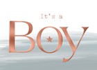 its a boy with metallic text